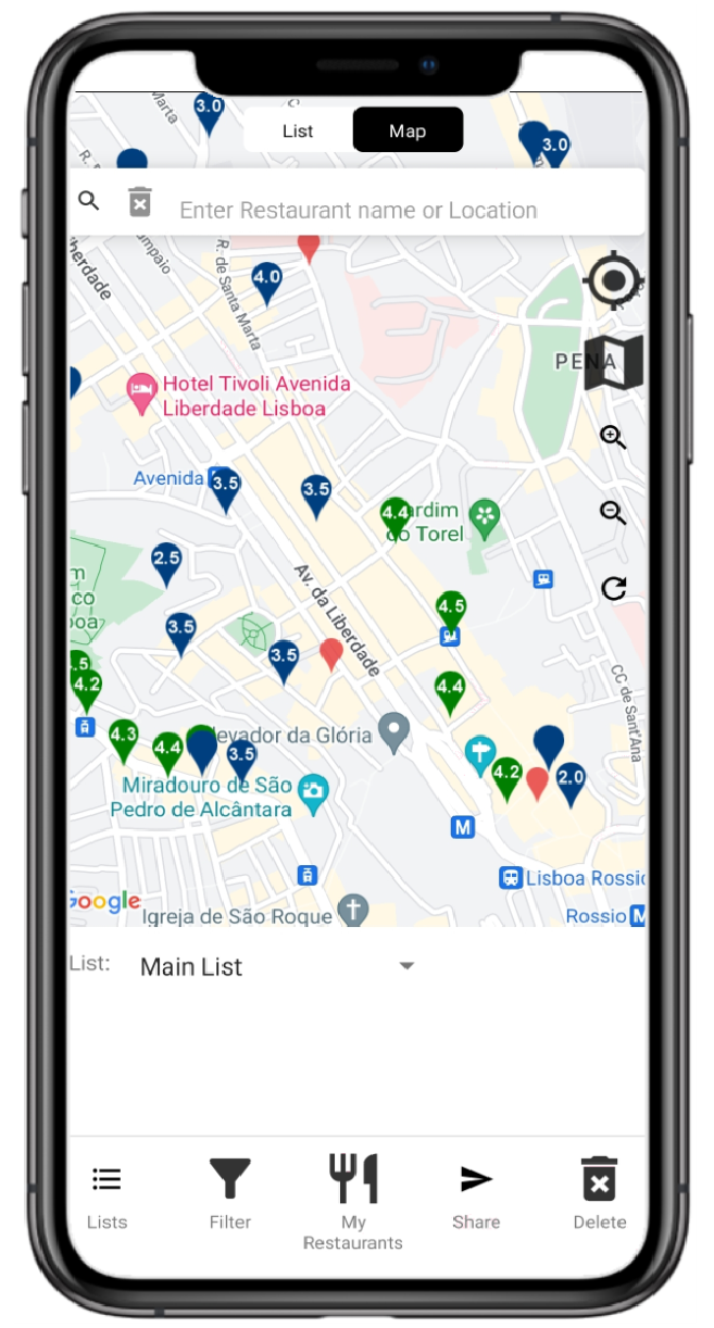 Track your favorite restaurants